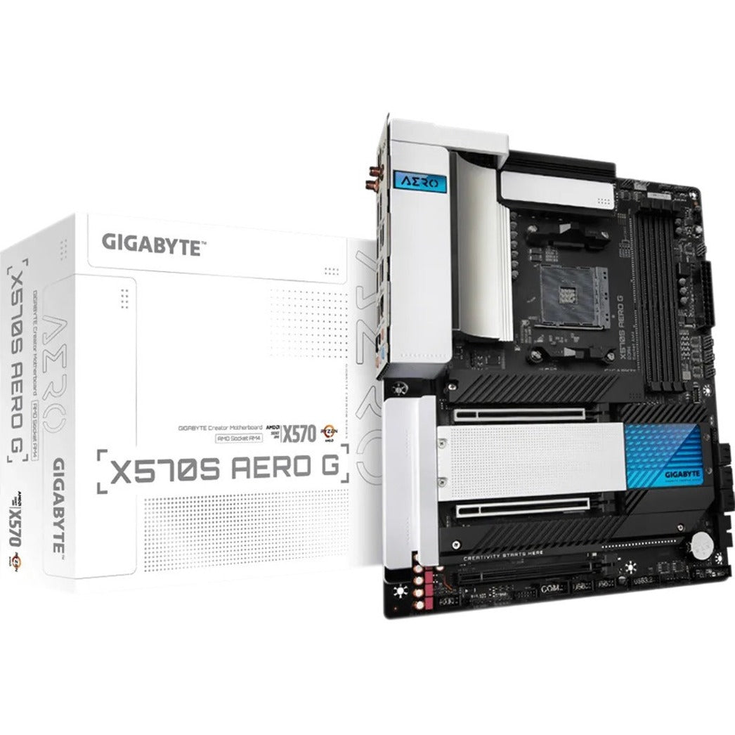 Gigabyte Desktop Motherboard X570S AERO G, AMD X570 Chipset, Socket AM4, ATX