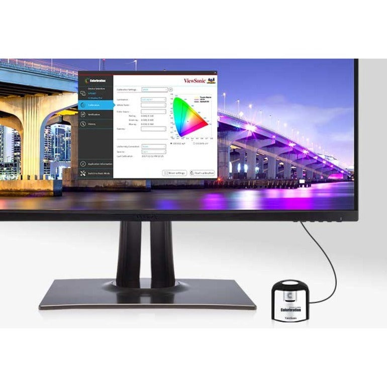 ViewSonic VP2756-4K 宽屏液晶显示器，27英寸4K UHD 专业平面设计显示器，带USB-C，3840 x 2160 分辨率 ViewSonic 唯视科品牌