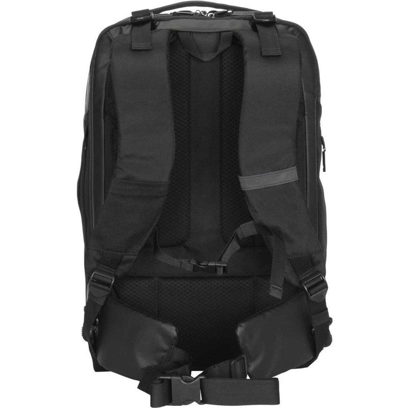 Back panel view showing ergonomic design and strap system