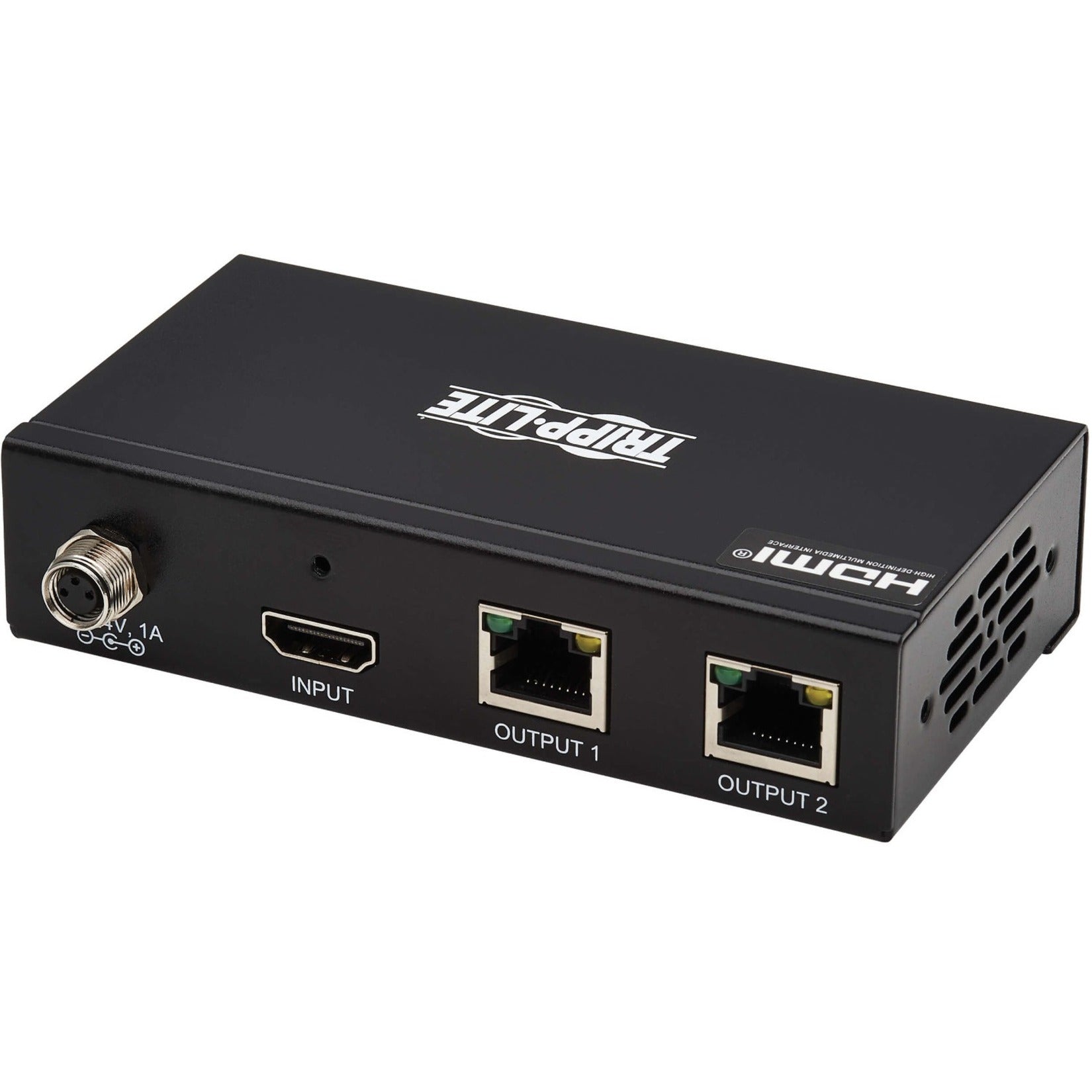 Side angle view of HDMI splitter showing port arrangement-alternate-image5