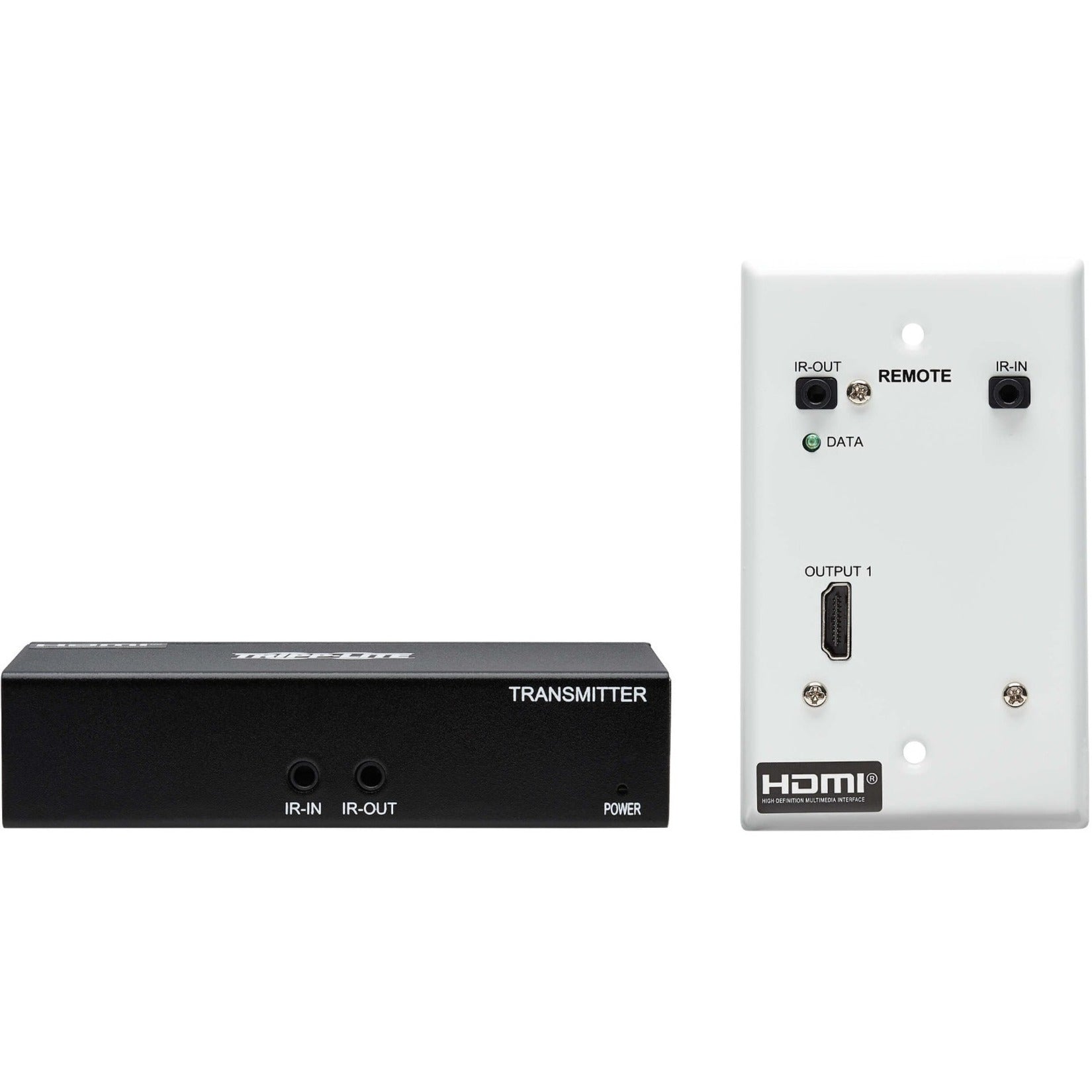 Tripp Lite B127A-1A1-BHFH Video Extender Transmitter/Receiver 4K UHD 1 Year Warranty TAA Compliant HDMI In/Out RJ-45 Category 6 230 ft Operating Distance