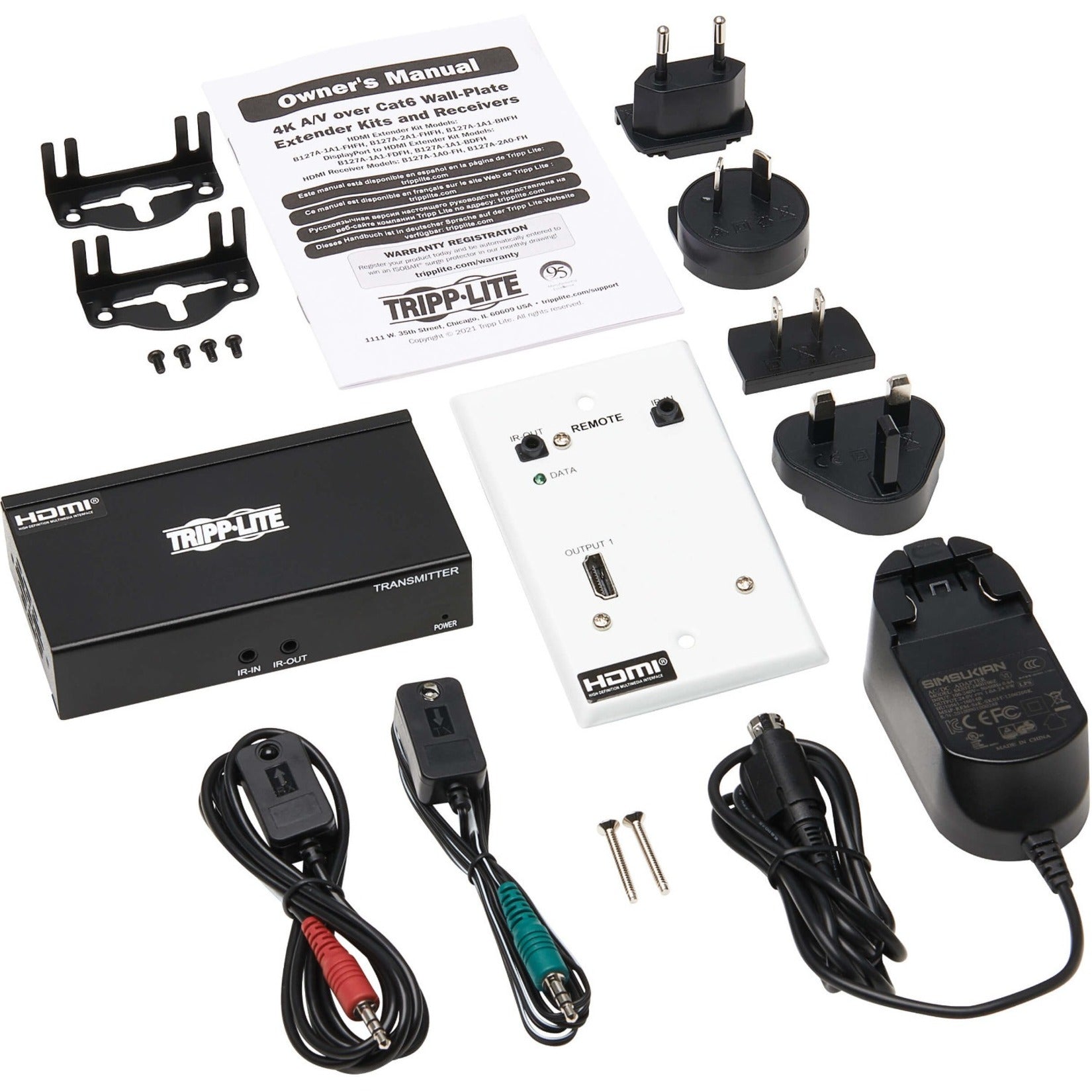 Complete package contents including transmitter, receiver, accessories, and documentation-alternate-image8