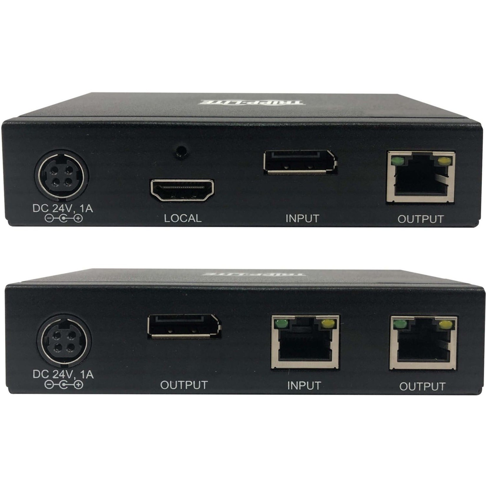 Tripp Lite B127A-111-BDTD DisplayPort Over Cat6 Extender Kit Transmitter Receiver 4K POC 230 ft Range  트립 라이트 B127A-111-BDTD 디스플레이포트 오버 캣6 익스텐더 킷 송신기 수신기 4K POC 230 ft 범위