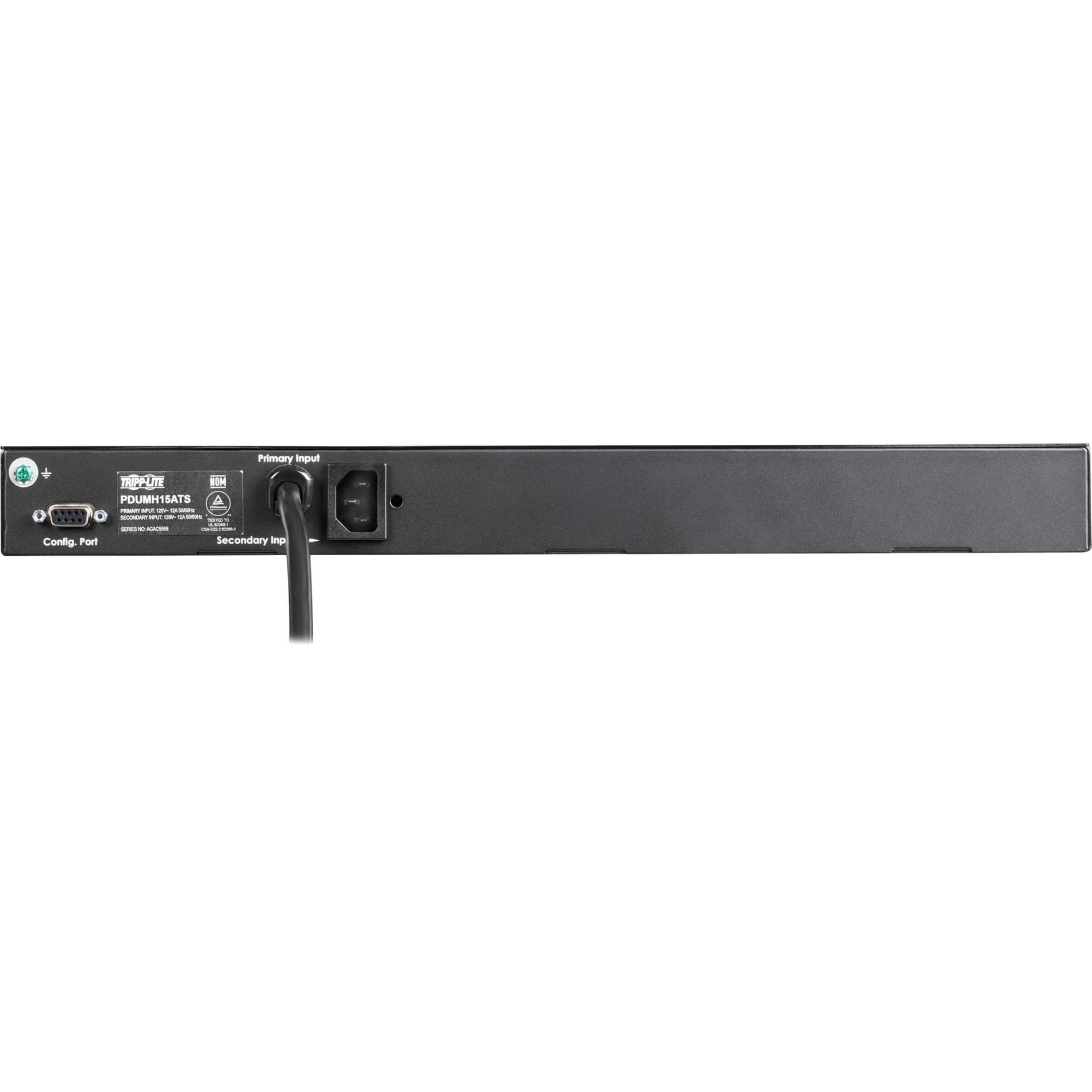 Tripp Lite PDUMH15ATS 8-Outlets PDU, 120V Single-Phase ATS/Metered Auto Transfer Switch, 1520W Power Rating