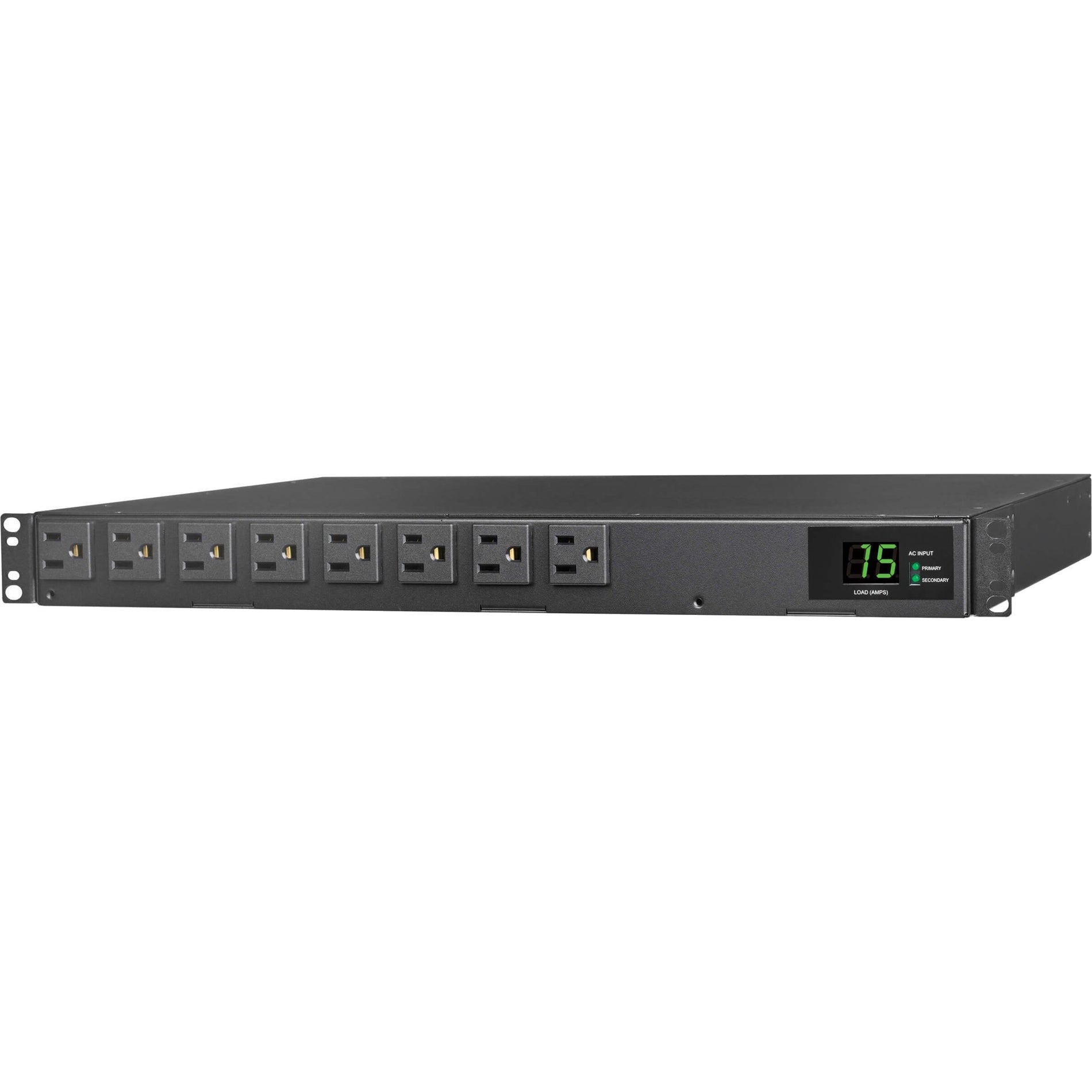 Tripp Lite PDUMH15ATS 8-Outlets PDU, 120V Single-Phase ATS/Metered Auto Transfer Switch, 1520W Power Rating