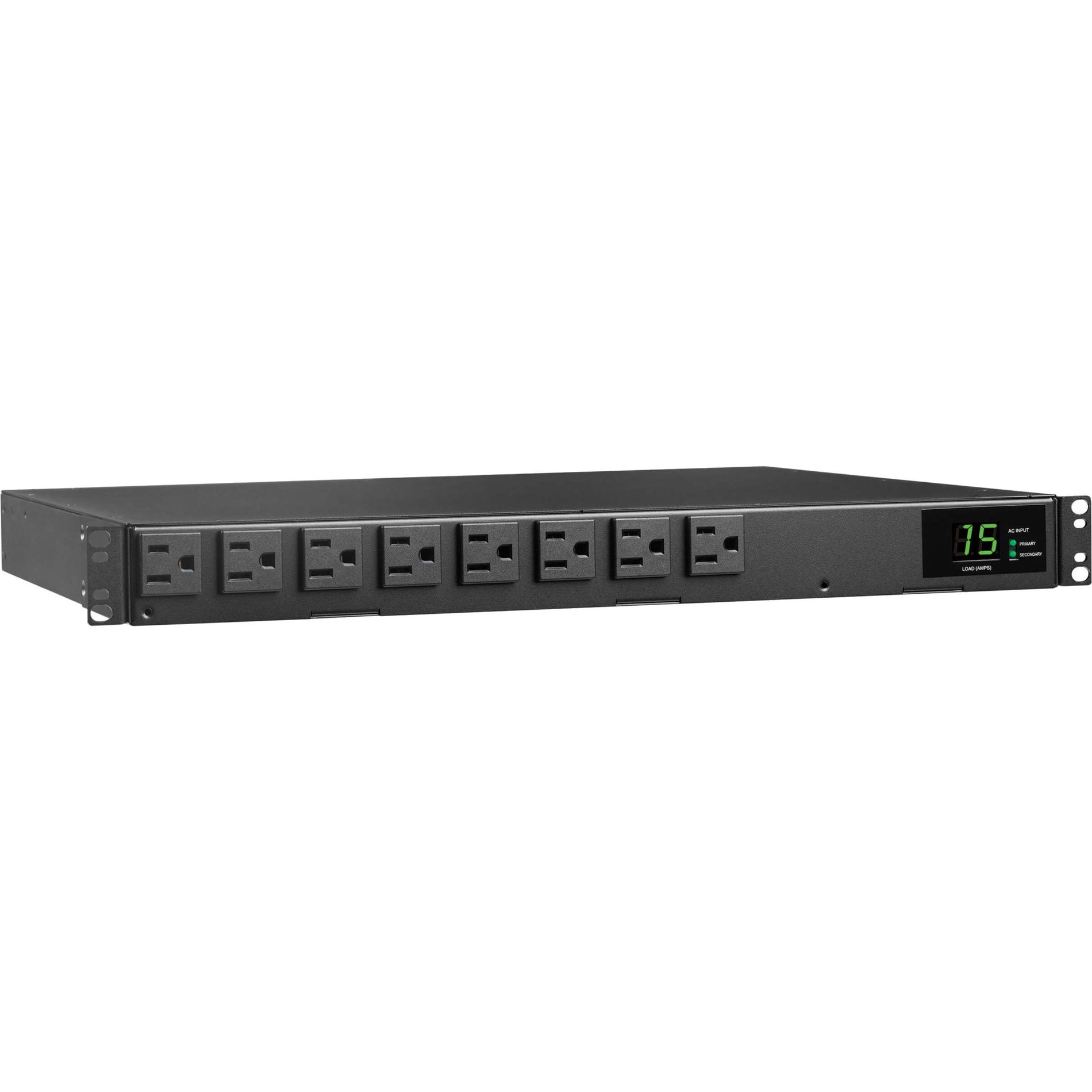 Tripp Lite PDUMH15ATS 8-Outlets PDU, 120V Single-Phase ATS/Metered Auto Transfer Switch, 1520W Power Rating