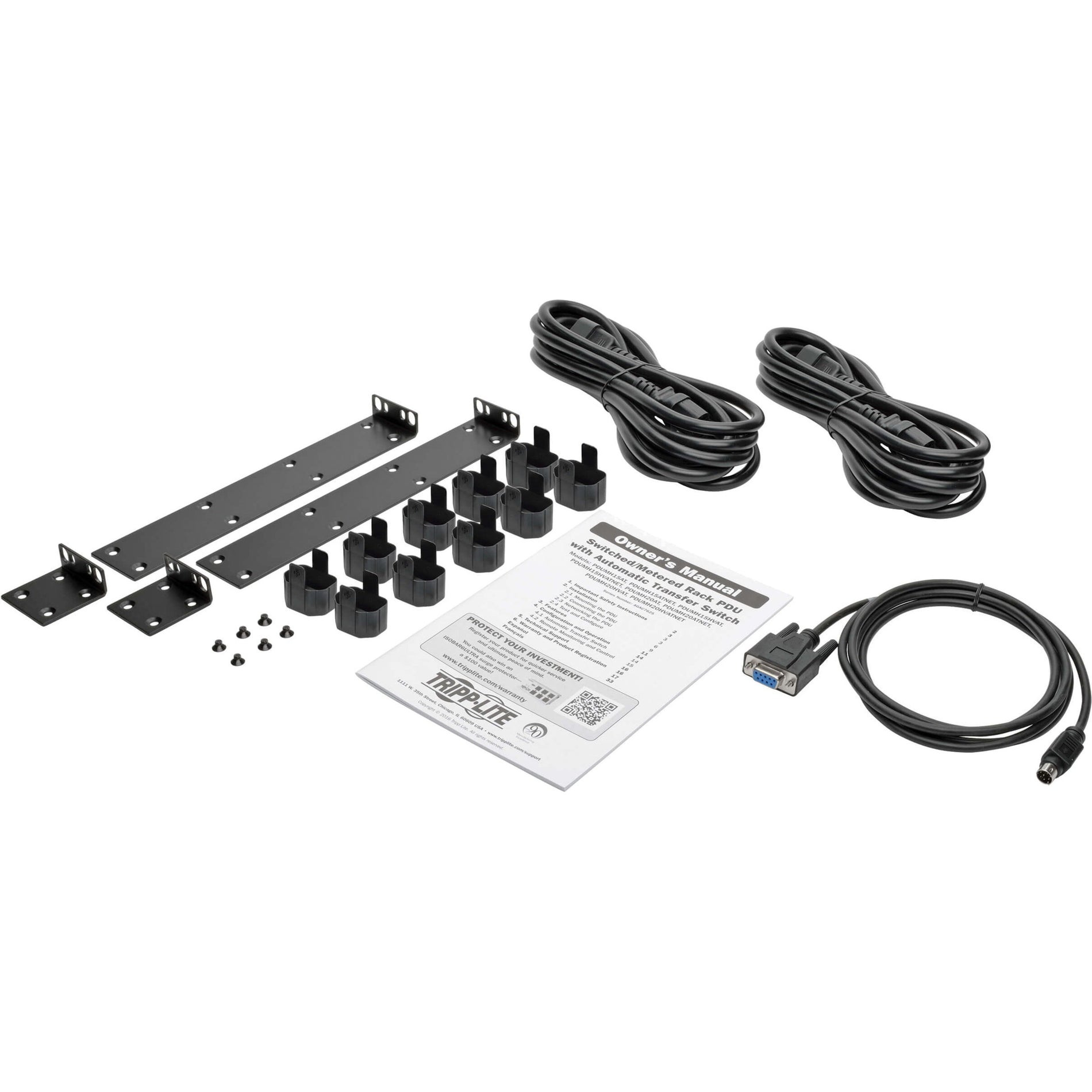 Complete accessory package showing power cords, mounting hardware, and installation materials-alternate-image7