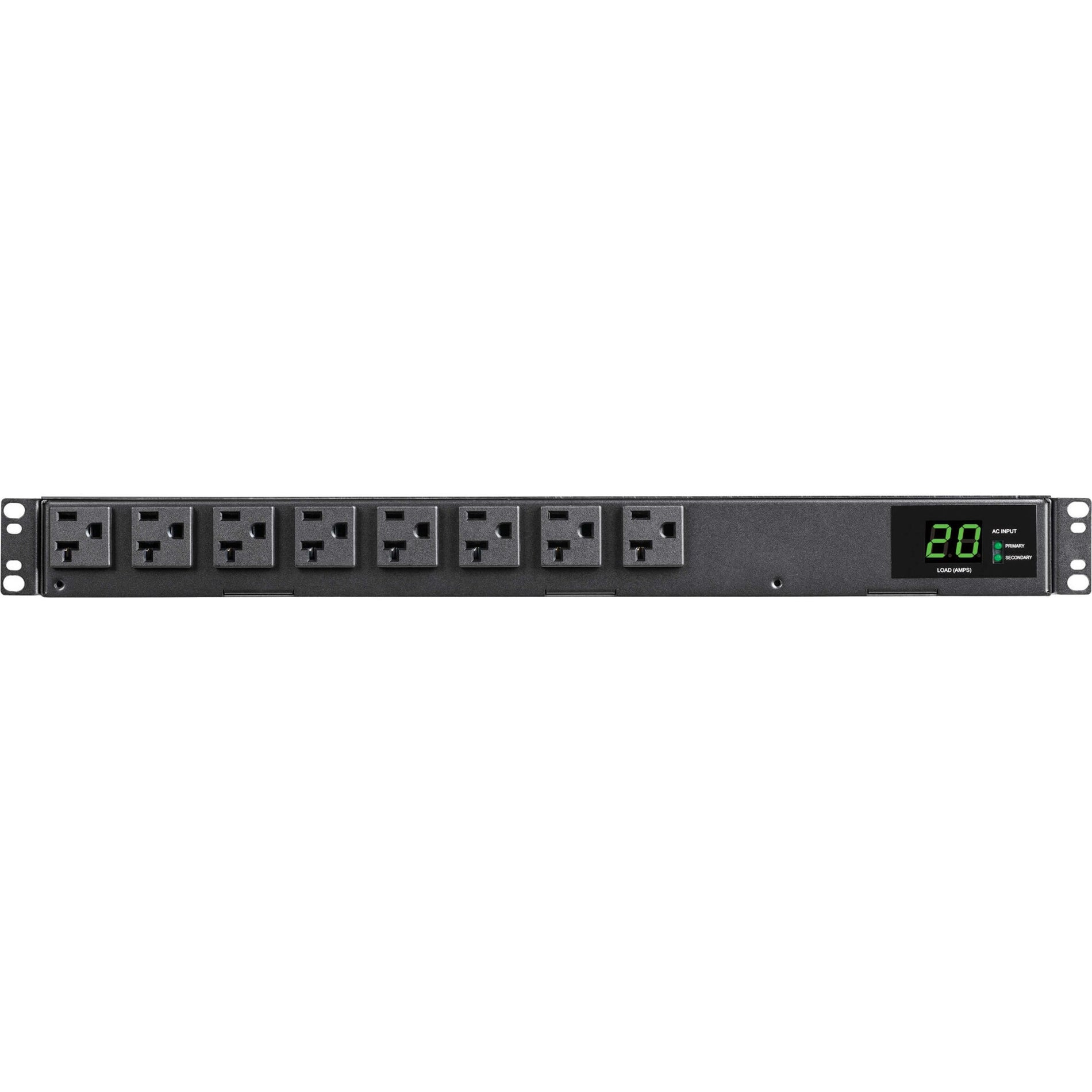 Horizontal view of PDU showing outlet arrangement and LED display-alternate-image2