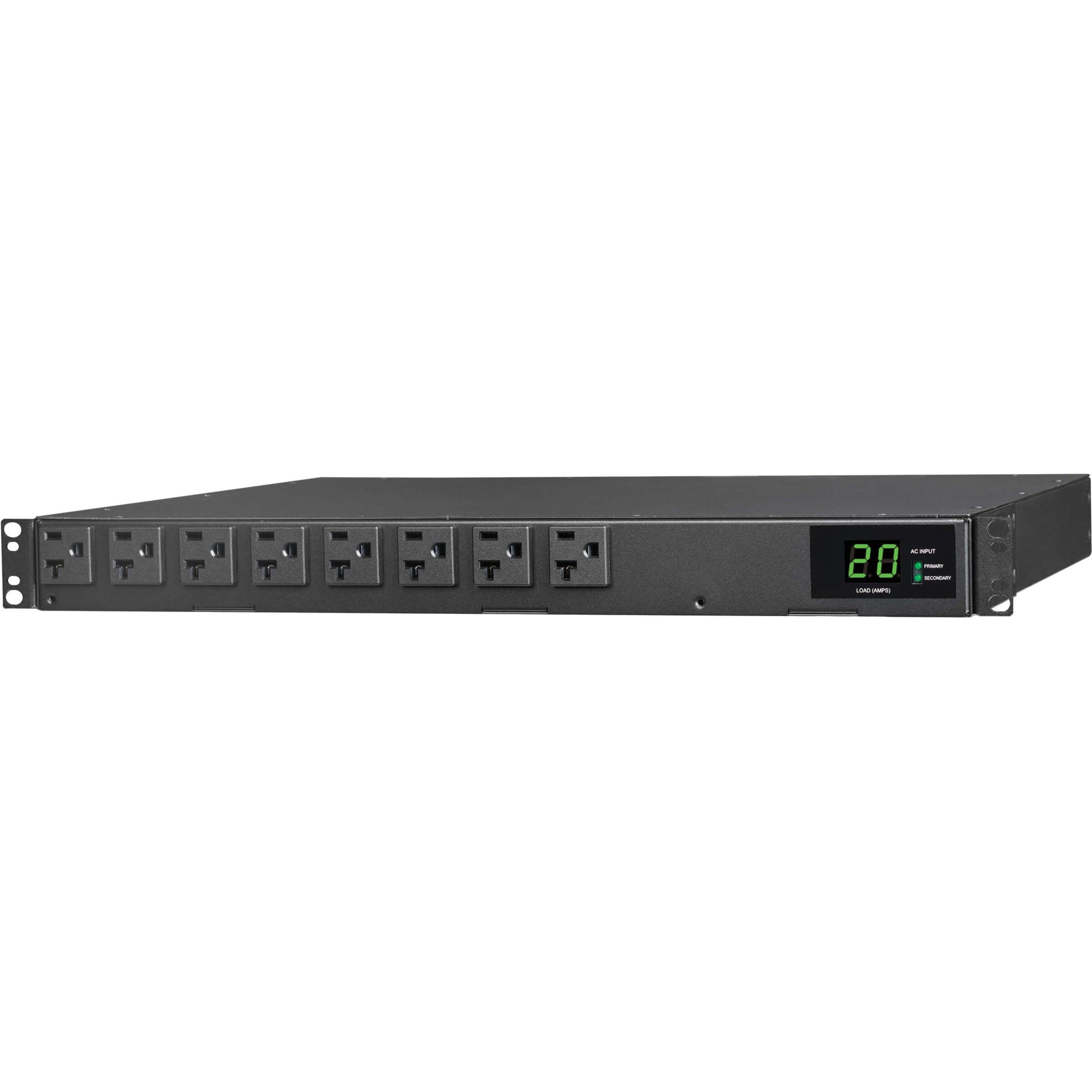 Angled perspective of PDU highlighting outlet arrangement and display visibility-alternate-image4