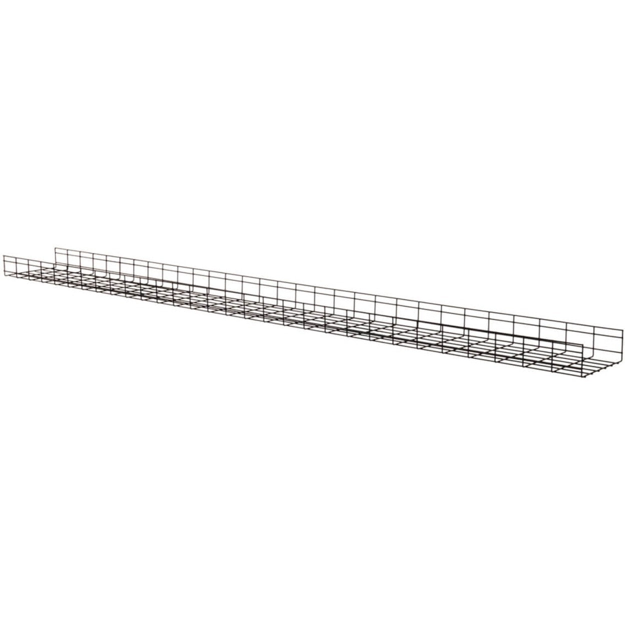 Tripp Lite SRWB12410STR6 Wire Mesh Cable Tray - 300 x 100 x 3000mm (12 in. x 4 in. x 10 ft.) 6 Pack Black Powder Coat  Tripp Lite SRWB12410STR6 Trådnett Kabelskuff – 300 x 100 x 3000 mm (12 tommer x 4 tommer x 10 fot) 6 Pakke Svart Pulverlakk