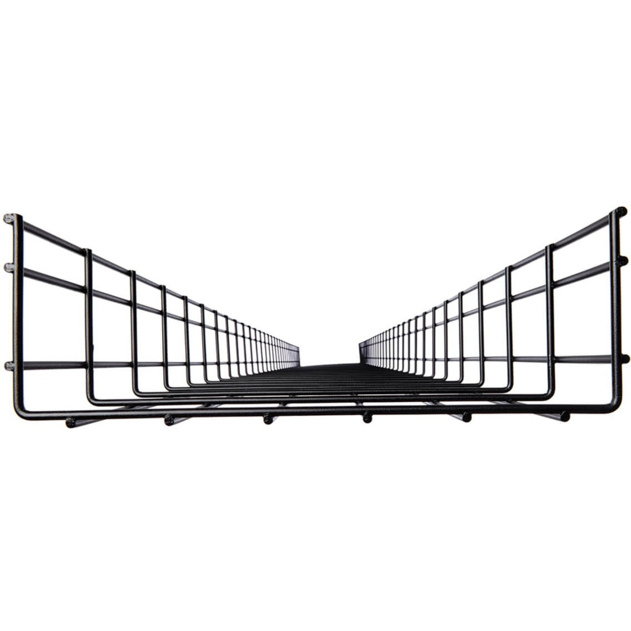 Tripp Lite SRWB12410STR6 Wire Mesh Cable Tray - 300 x 100 x 3000mm (12 in. x 4 in. x 10 ft.) 6 Pack Black Powder Coat  Tripp Lite SRWB12410STR6 Trådnett Kabelskuff – 300 x 100 x 3000 mm (12 tommer x 4 tommer x 10 fot) 6 Pakke Svart Pulverlakk