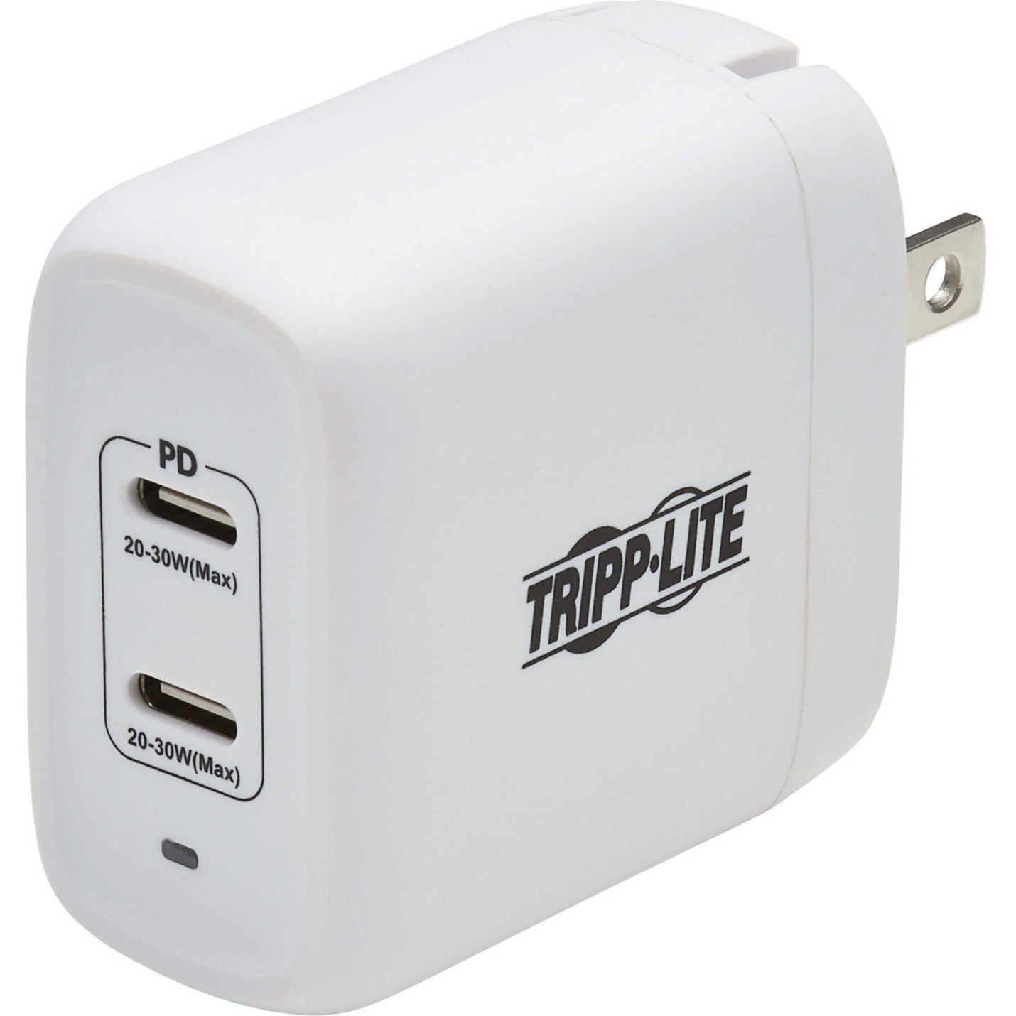 Adaptador de CA Tripp Lite U280-W02-40C2-G Cargador de pared USB-C compacto de doble puerto 40W de potencia carga rápida