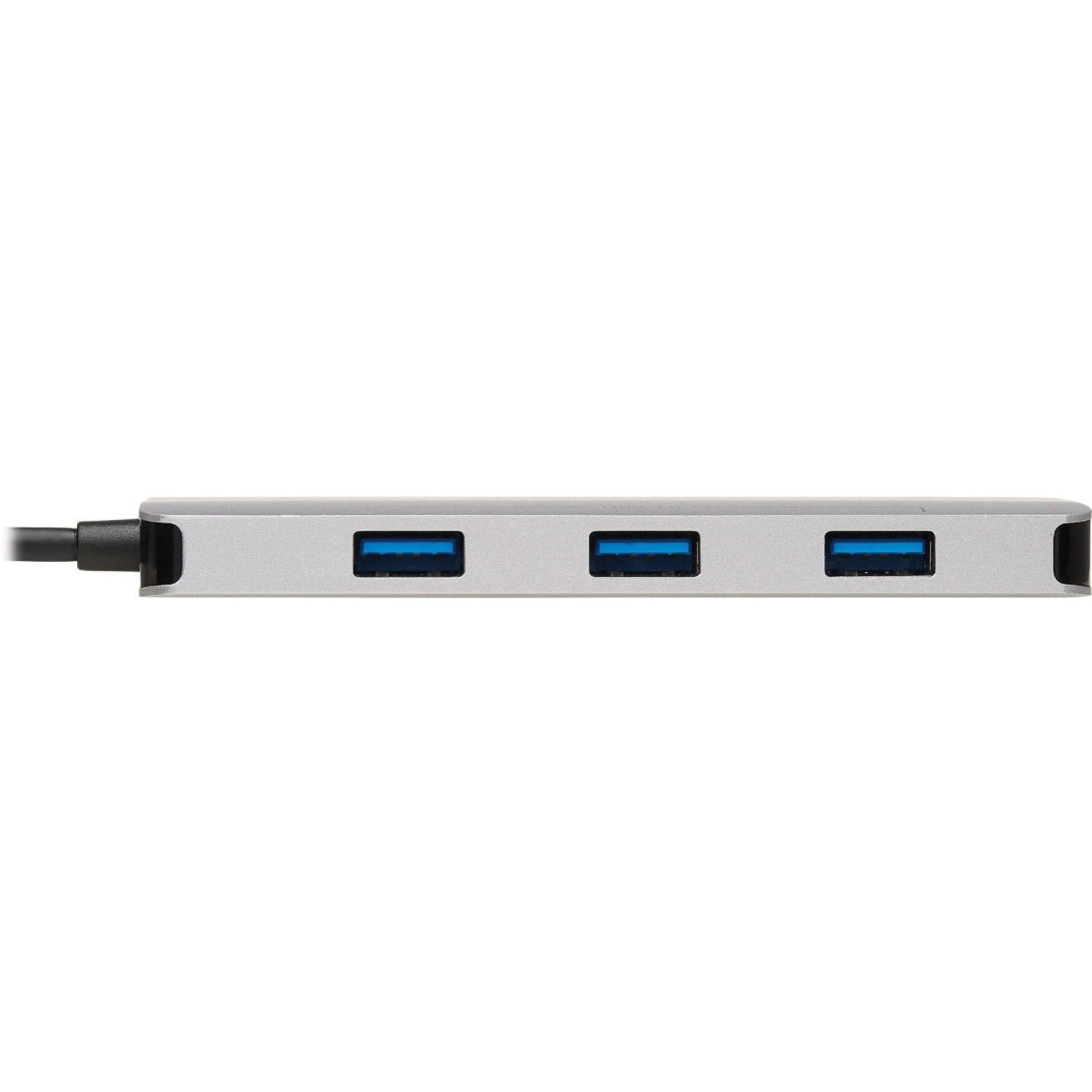 Side view of Tripp Lite dock showing three USB 3.0 ports with blue indicators-alternate-image2