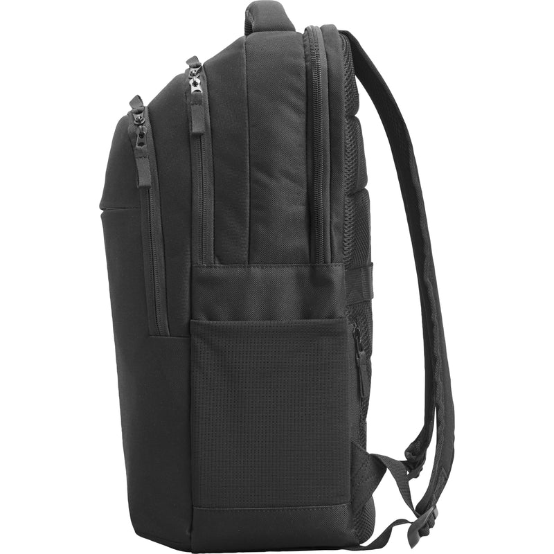 Side view of HP Renew Business backpack showing depth and structural design