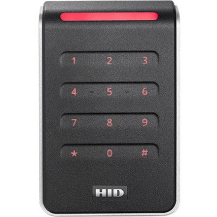 HID Signo 40K smart card reader with illuminated numeric keypad and red status indicator bar-alternate-image1