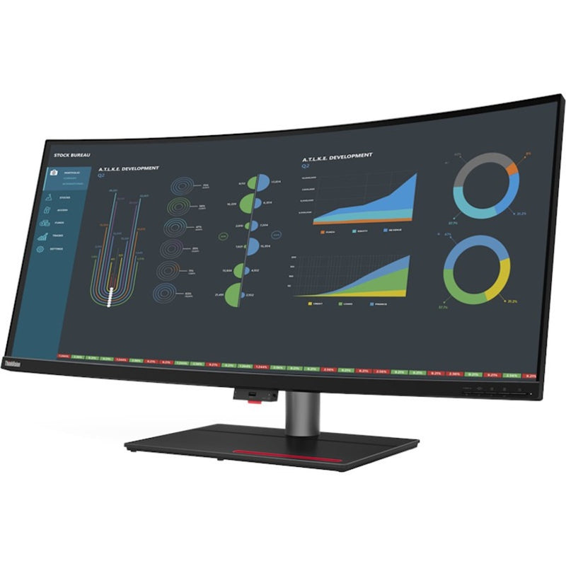 ThinkVision P40w-20 showing detailed data visualization interface