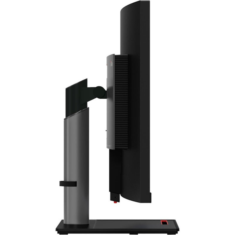 Side profile of ThinkVision P40w-20 showing adjustable stand mechanism