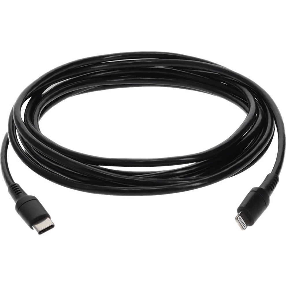 AddOn USBC2LGT2MB 2.0m (6.6ft) USB 3.1 Type (C) Male to Lightning Male Sync and Charge Cable, Black