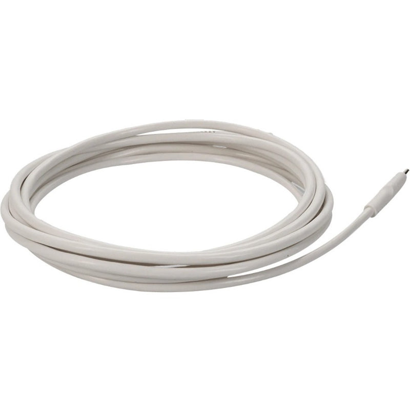 White USB-C to Lightning cable showing Lightning connector end detail