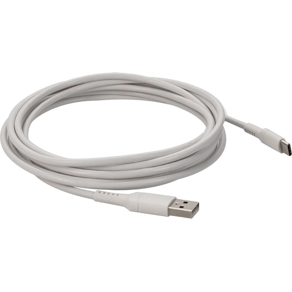 AddOn USBC2USB2MW 2.0m (6.6ft) USB-C Male to USB 2.0 (A) Male Sync and Charge White Cable, 3 Year Warranty