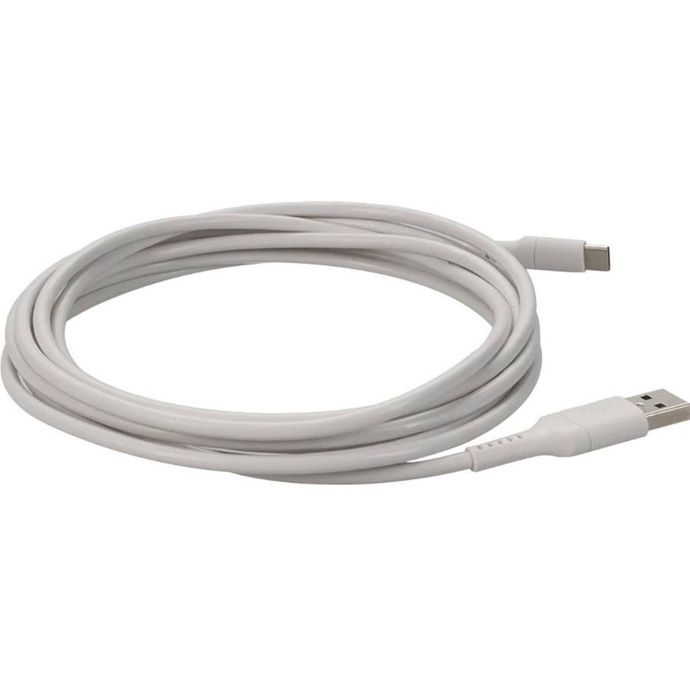 AddOn USBC2USB2MW 2.0m (6.6ft) USB-C Male to USB 2.0 (A) Male Sync and Charge White Cable, 3 Year Warranty