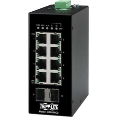 Tripp Lite NGI-U08C2 이더넷 스위치 비관리 8포트 산업용 DIN 마운트 10/100 Mbps