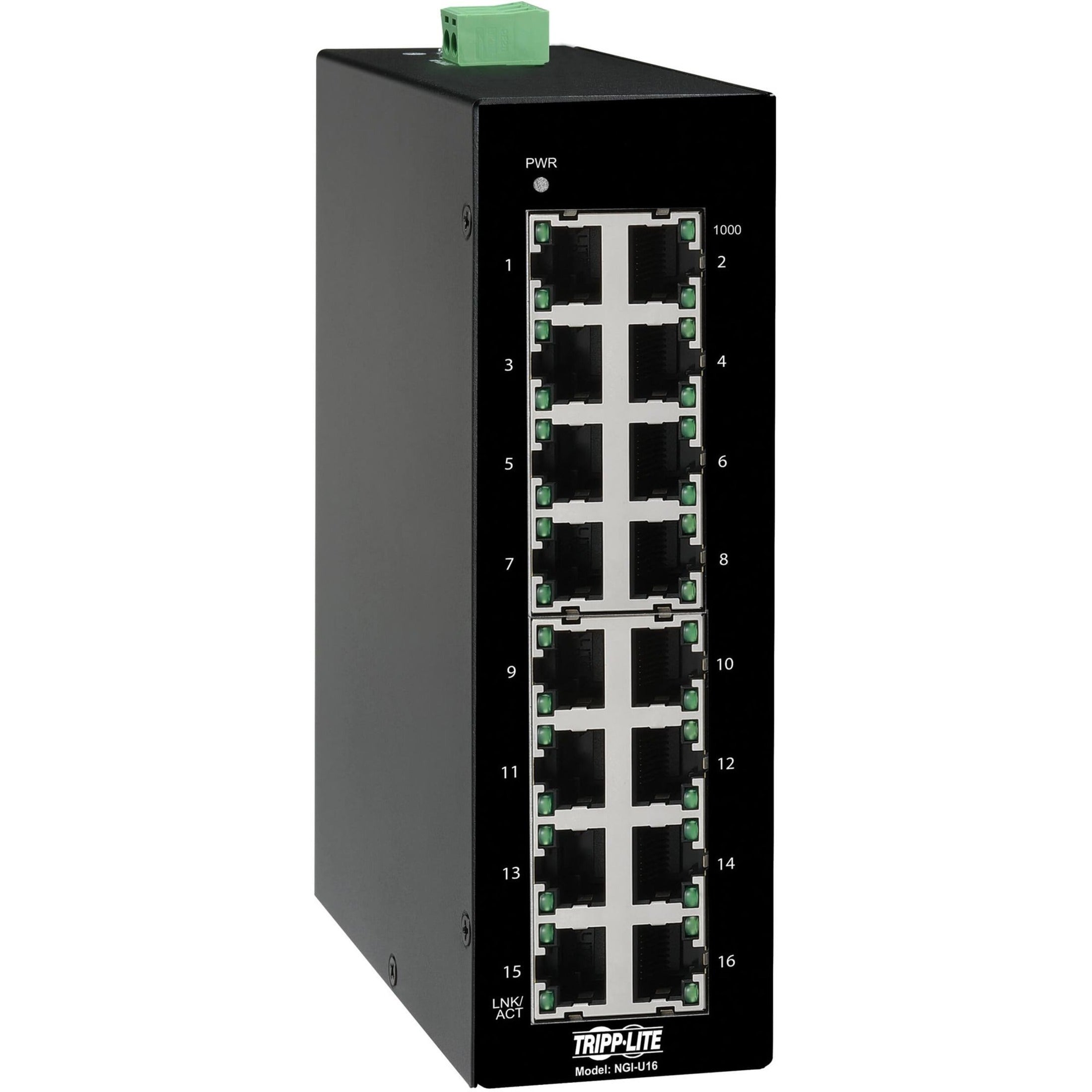 Tripp Lite NGI-U16 Ethernet Switch Unmanaged 16-Port Industrial 10/100/1000 Mbps DIN