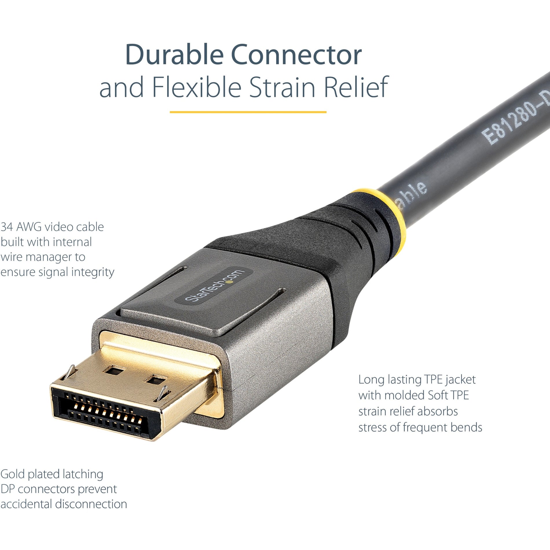 StarTech.com Cable DisplayPort 1.4 8K 10ft (3m) Certifié par la VESA 8K 60Hz HDR10 Vidéo UHD 4K 120Hz Câble Moniteur DP vers DP
