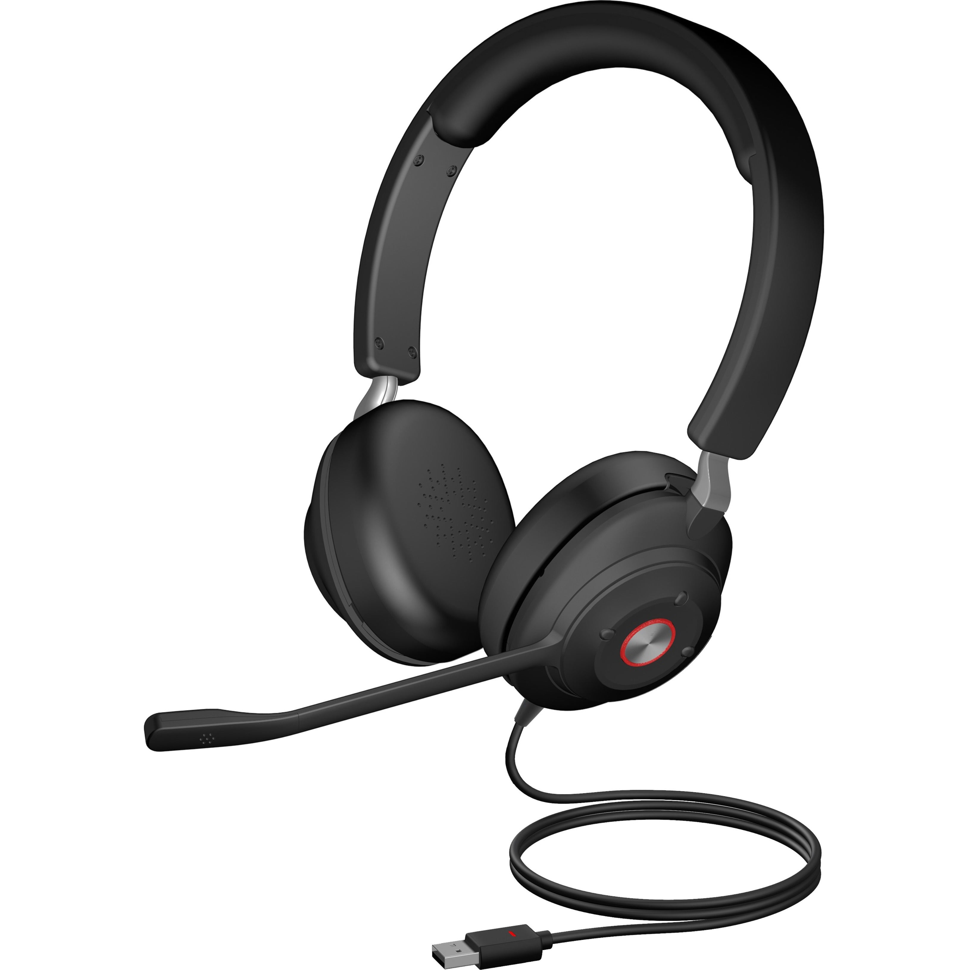 Cyber Acoustics HS-2000 Essential USB Computer Headset Tangle-free Cable Secure Fit Passive Noise Cancellation