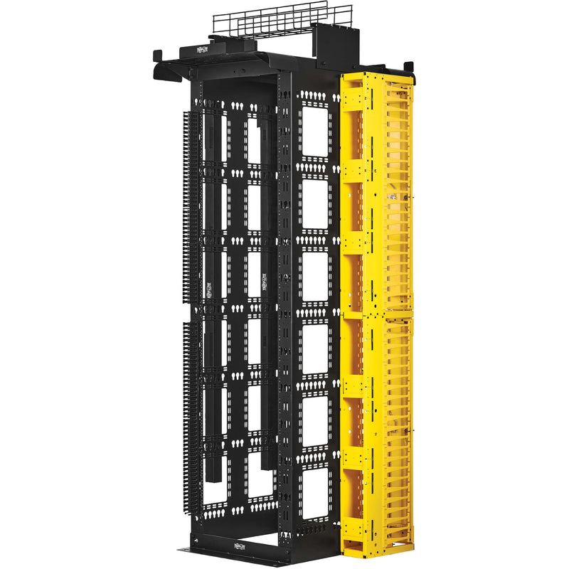 Detail view of cable management features and organization options