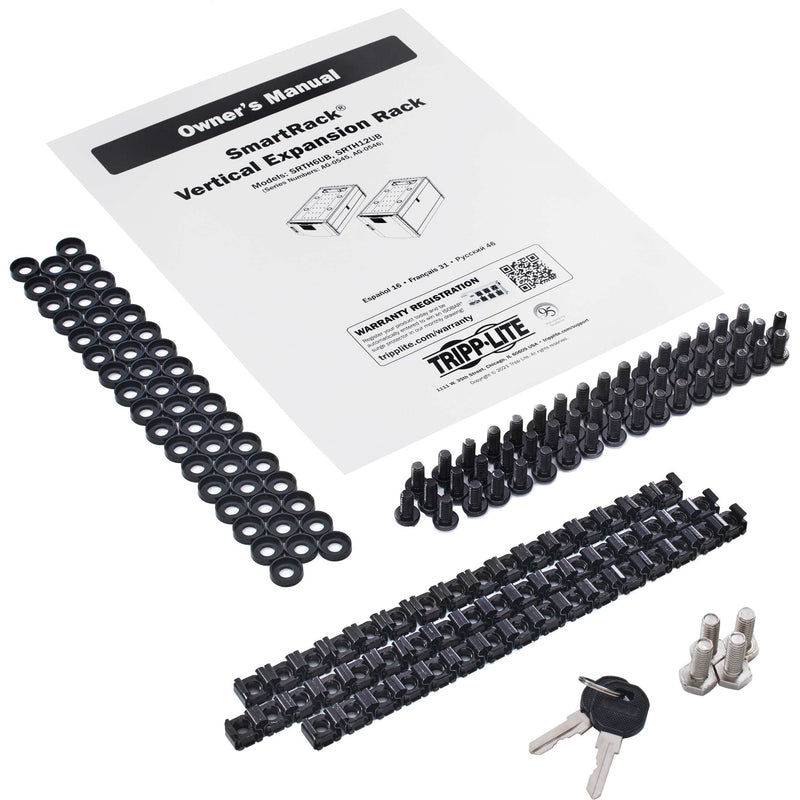 Installation components including manual, screws, and mounting hardware for SRTH12UB