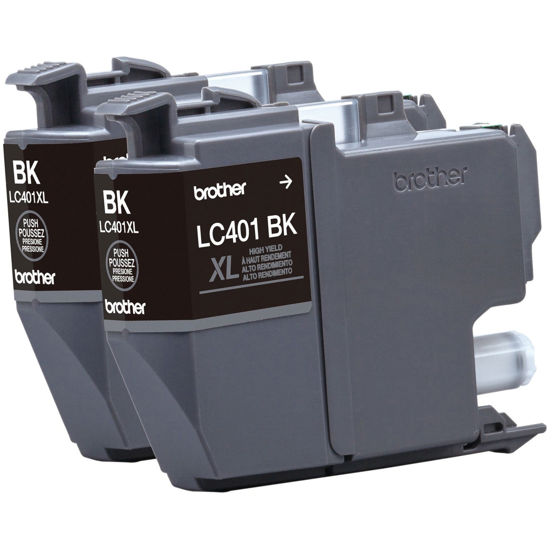 Brother LC401XL2PKS Black Ink Cartridges, High Yield, 2 Pack