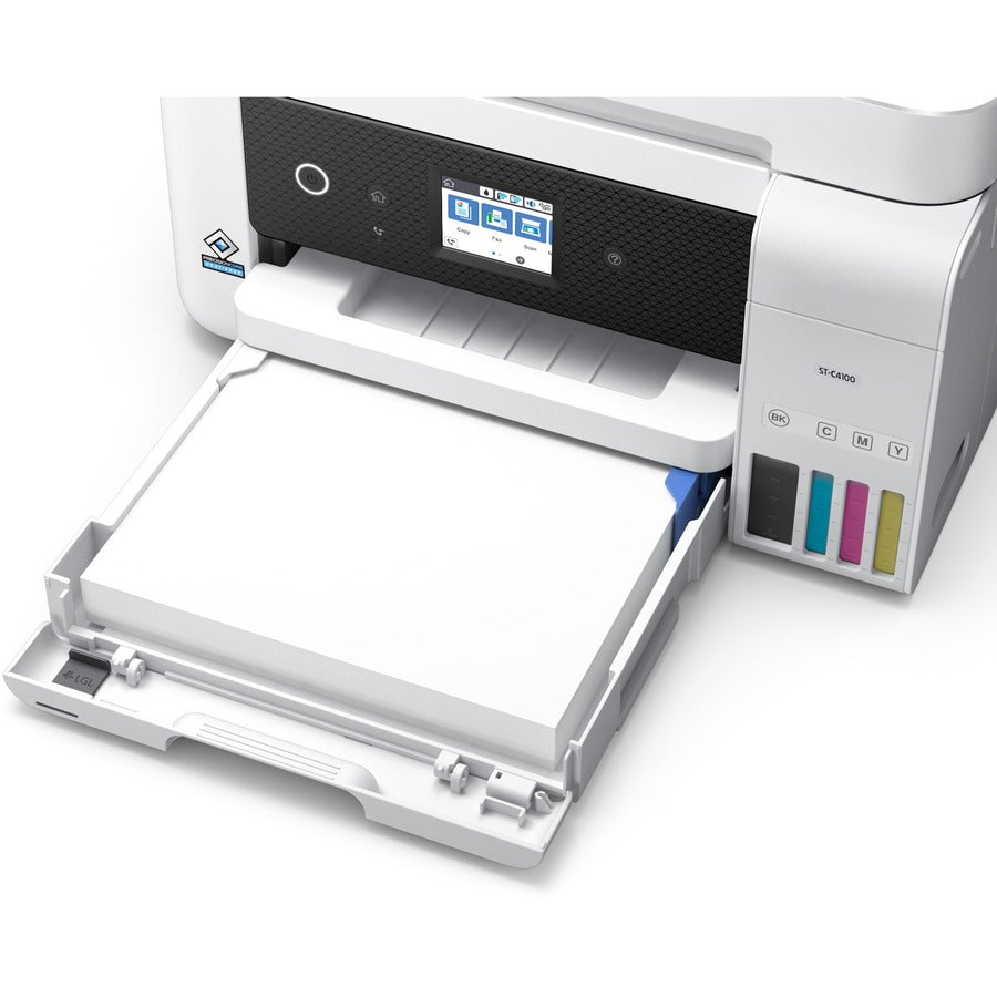 Epson C11CJ60203 WorkForce ST-C4100 Supertank Farb-MFP Drahtloses Tintenstrahl-Multifunktionsdrucker 2-Jahres-Garantie