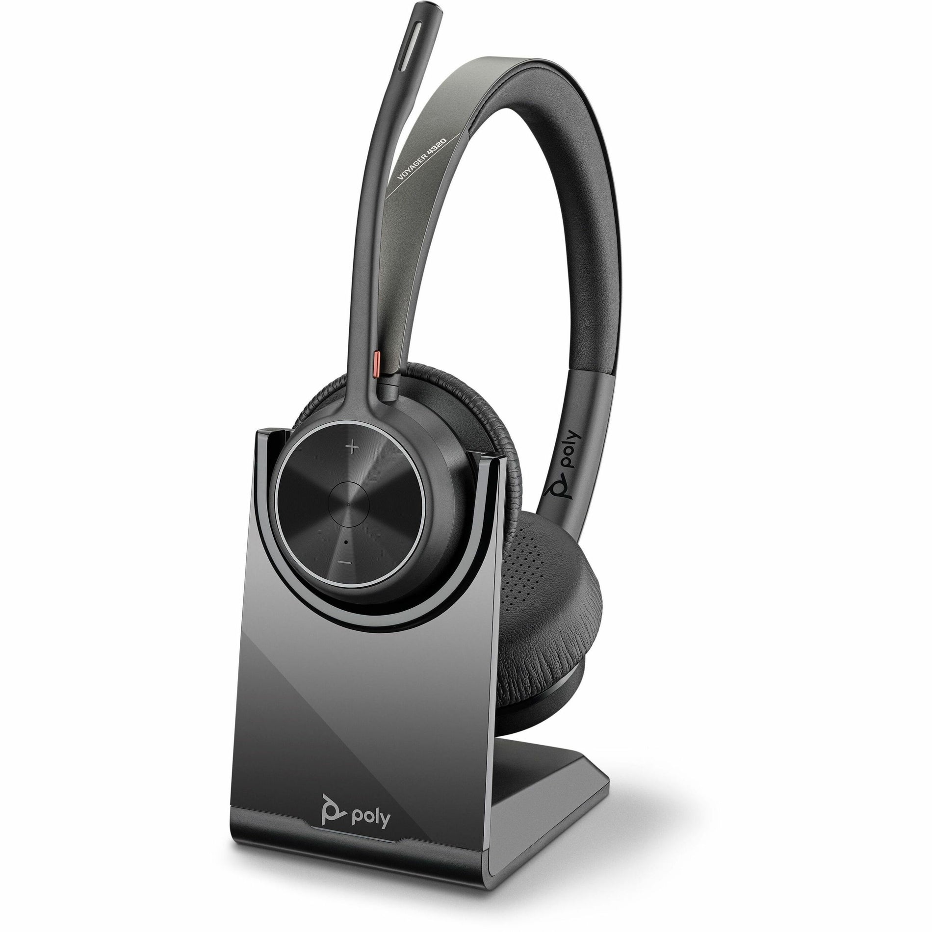 Poly 218475-01 Voyager 4300 UC 4320-M Headset, Wireless Bluetooth Stereo Headset with Noise Cancelling Microphone