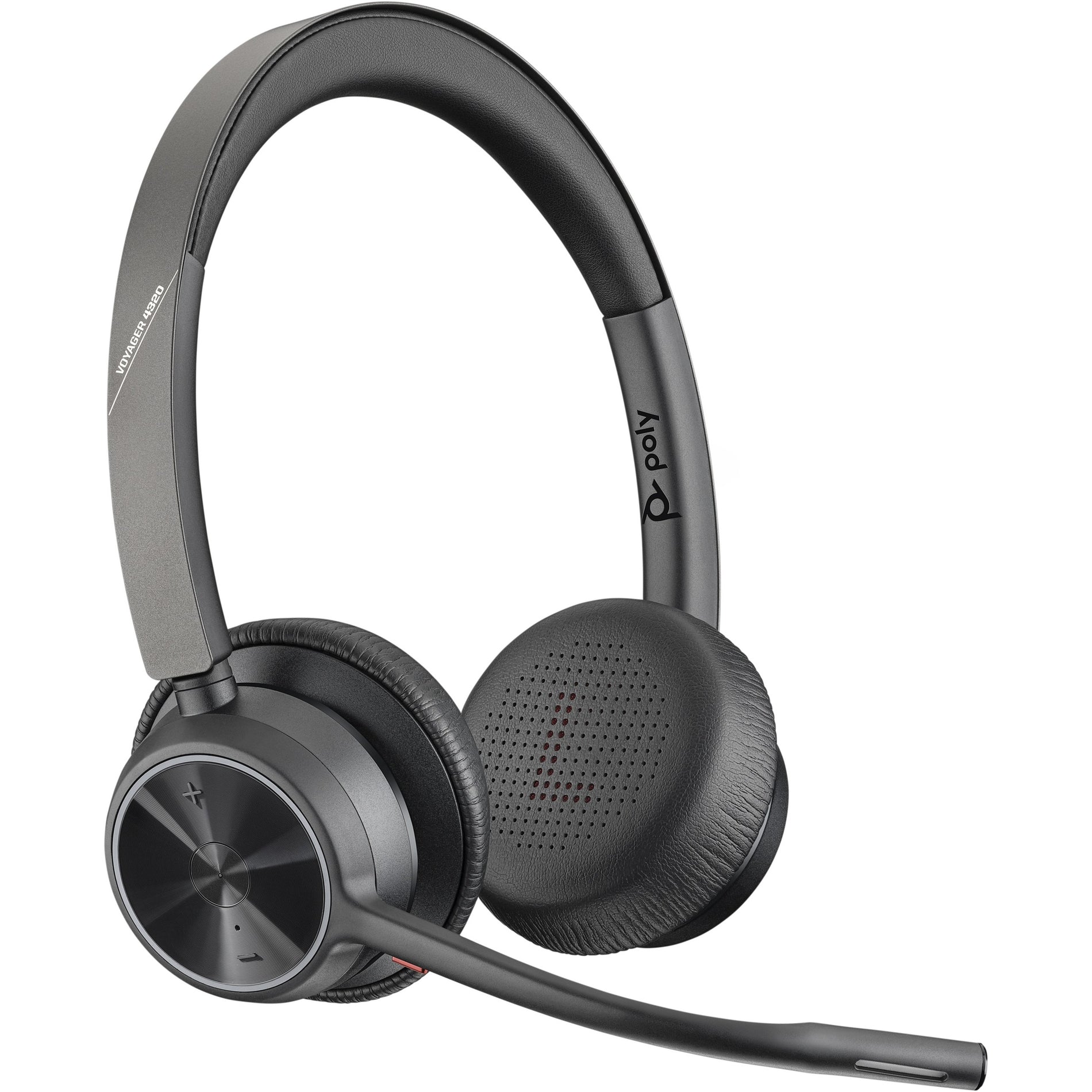 Poly 218475-01 Voyager 4300 UC 4320-M Headset, Wireless Bluetooth Stereo Headset with Noise Cancelling Microphone