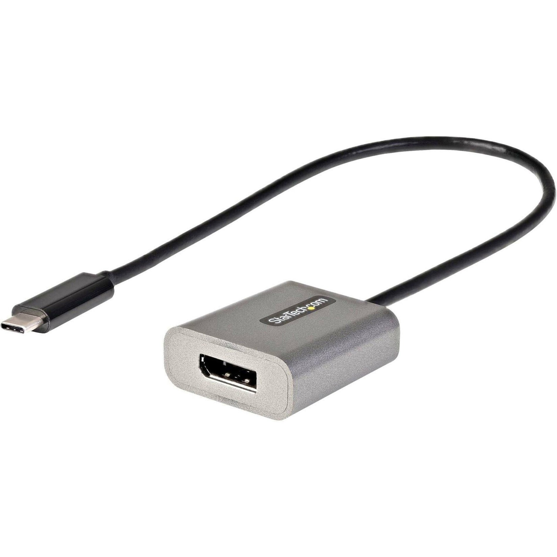 StarTech.com CDP2DPEC USB-C to DisplayPort Adapter, 8K/4K 60Hz, DSC, USB Type-C to DP Video Converter