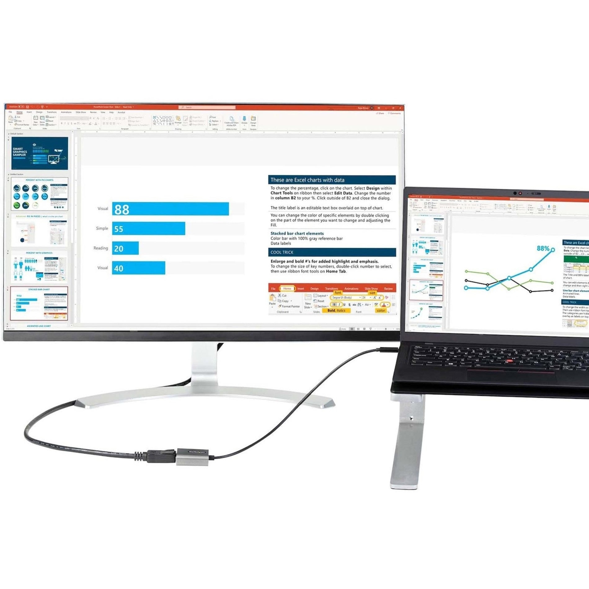 StarTech.com CDP2DPEC USB-C to DisplayPort Adapter, 8K/4K 60Hz, DSC, USB Type-C to DP Video Converter