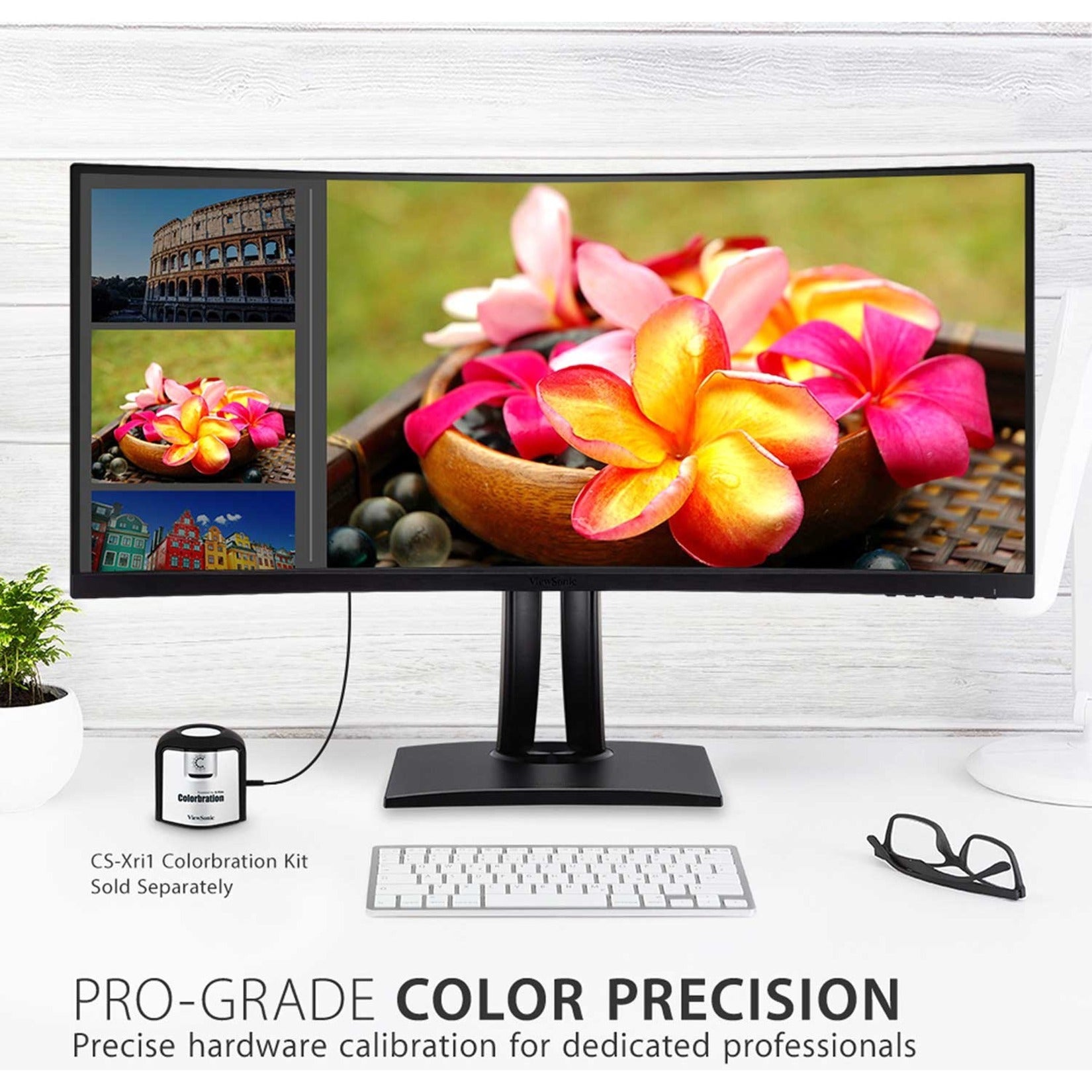 ViewSonic VP3881A 38-Inch IPS WQHD+ จอคอมพิวเตอร์ Ultrawide ทรงโค้ง ColorPro 100% sRGB Rec 709 การดูแลสายตา รองรับ HDR10 USB C HDMI USB DisplayPort