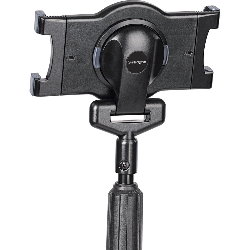 Detailed view of tablet mount grip mechanism with StarTech.com branding