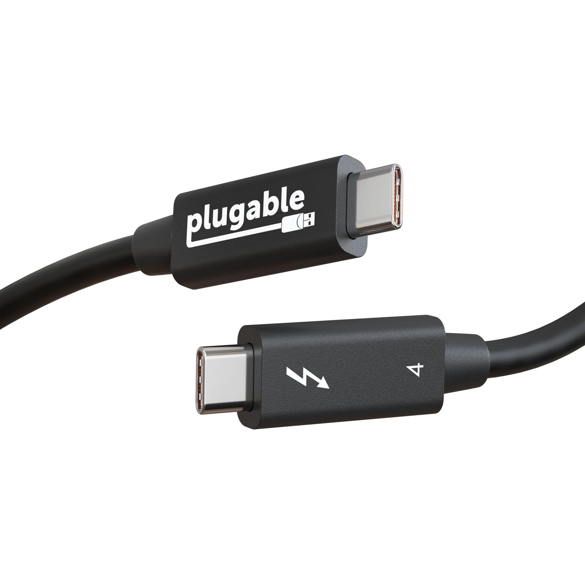 Plugable TBT4-40G2M Thunderbolt 4 Data Transfer Cable, 6.56 ft, Charging, Active, USB-Power Delivery (USB PD)