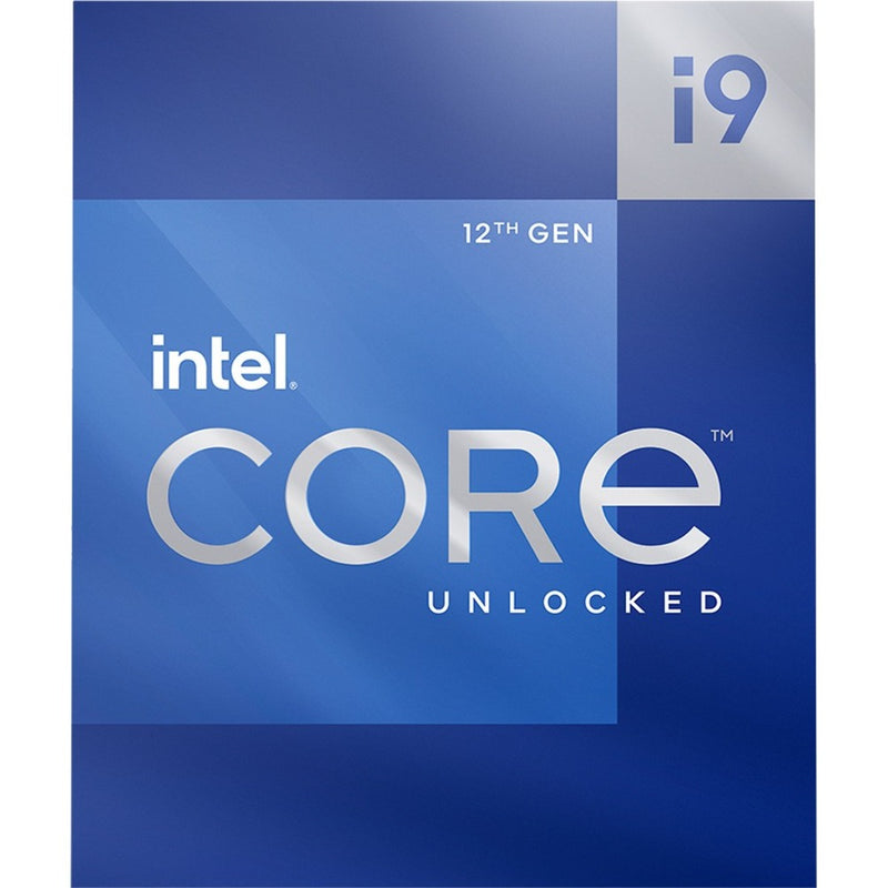 Front view of Intel Core i9-12900K box showing brand typography