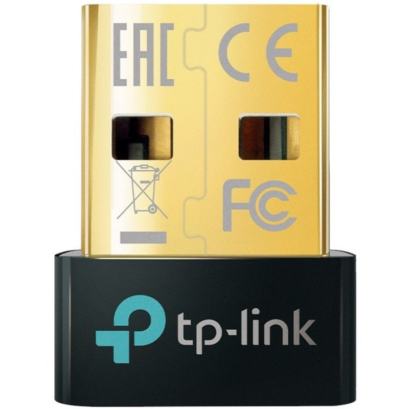 Close-up of TP-Link UB500 showing international certification markings