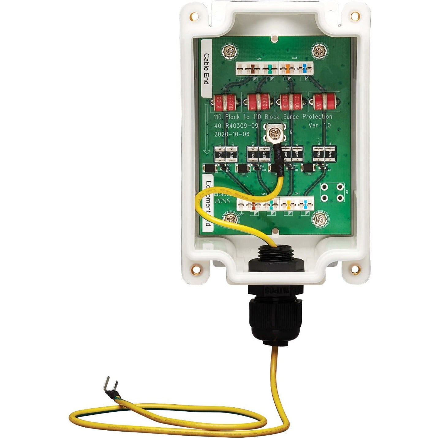 Tripp Lite: トリップライト B110-SP-CAT-OD2 Surge Protector Module: B110-SP-CAT-OD2 サージプロテクターモジュール TAA Compliant: TAA 準拠 2 Year Warranty: 2年間保証 Ethernet Dataline Protection: イーサネットデータライン保護