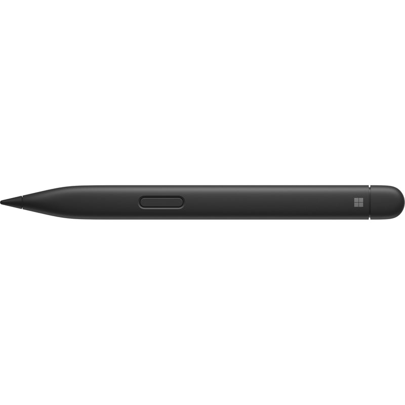 Microsoft Surface Slim Pen 2 in matte black finish shown in profile view