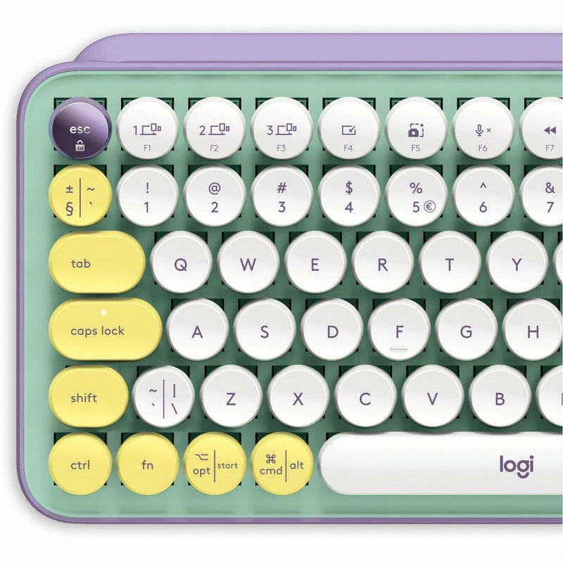 Detailed close-up of POP Keys keyboard layout and key markings