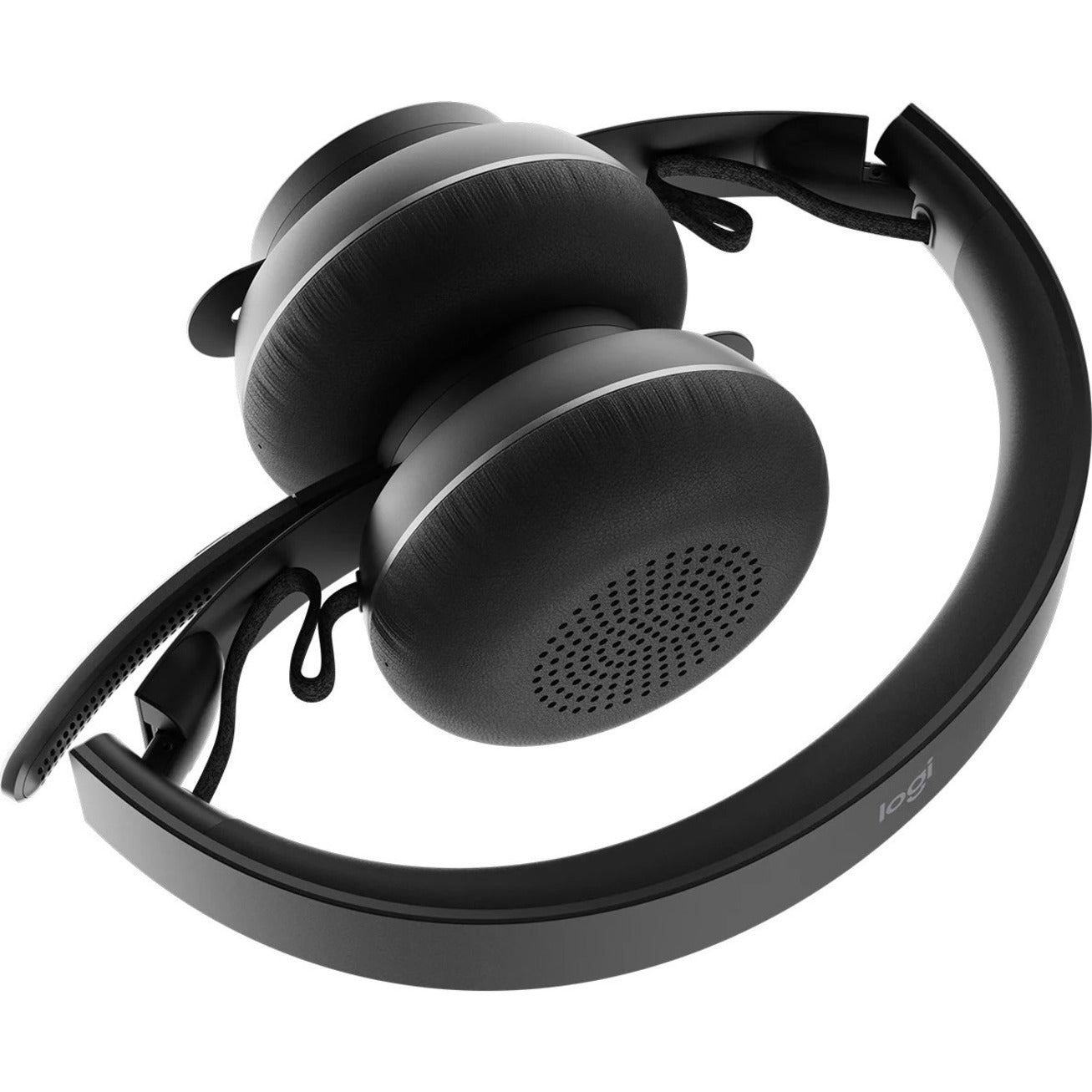 Top-down view of Logitech Zone Wireless Headset showing curved design-alternate-image6