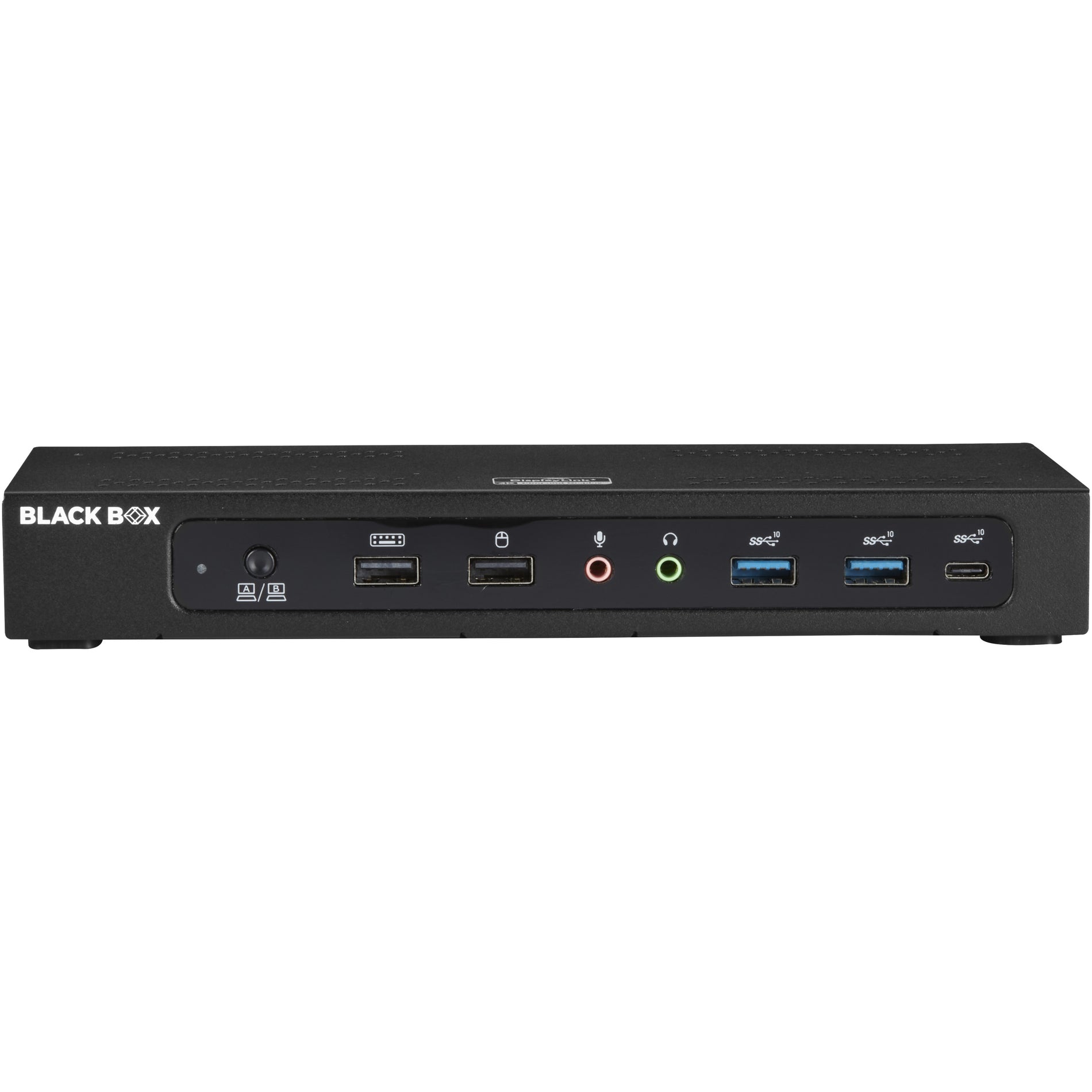 Direct front view of Black Box USB-C docking station port arrangement-alternate-image3