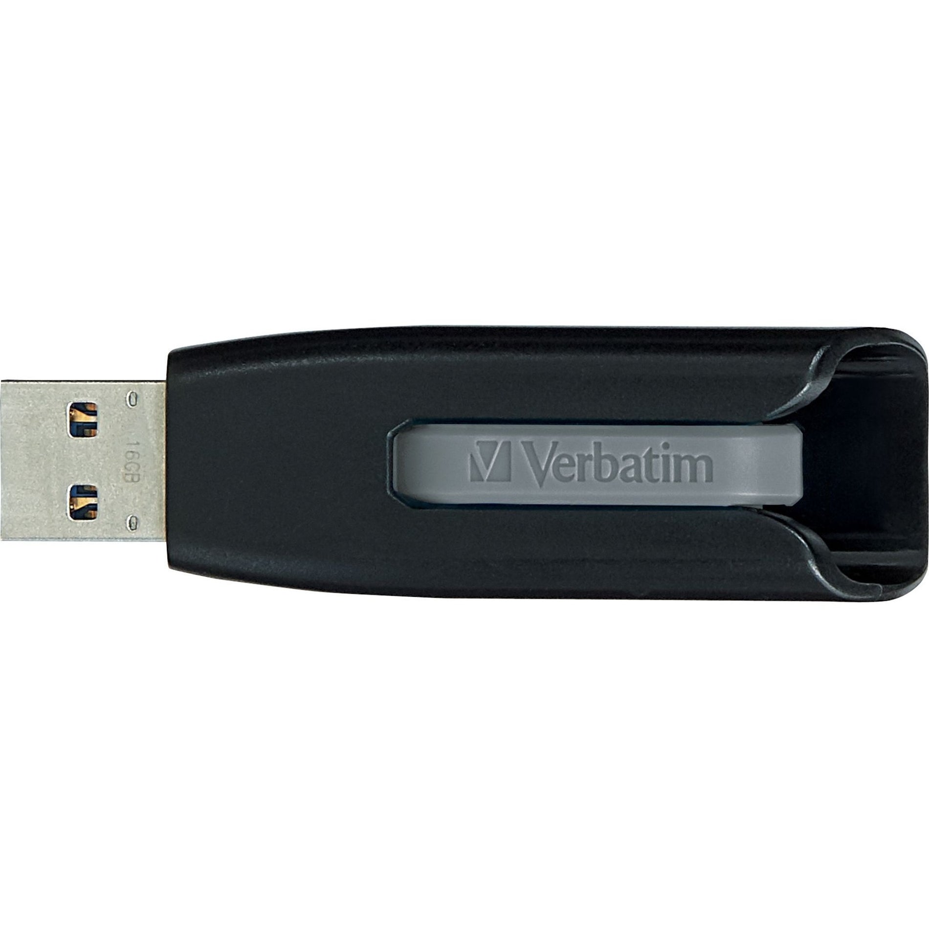 Verbatim 70894 Store 'n' Go V3 32GB USB 3.2 (Gen 1) Flash Drive, Retractable, Antimicrobial, Capless, Password Protection