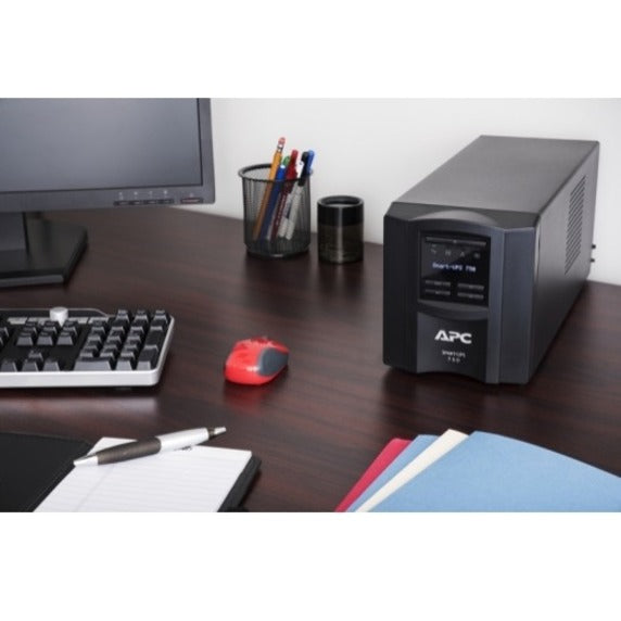 APC Smart-UPS 750VA in an office desktop setting with computer peripherals-alternate-image3