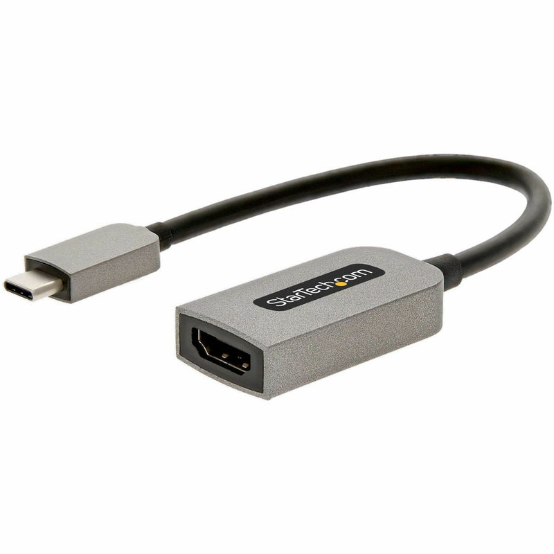 StarTech.com USB-C to HDMI adapter showing side view with USB-C male and HDMI female ports